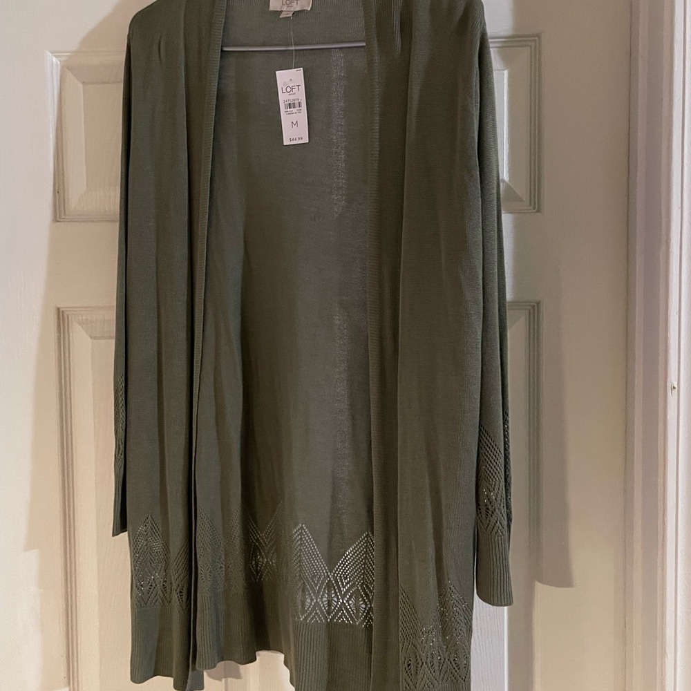 LOFT Women's Sage Green Cardigan